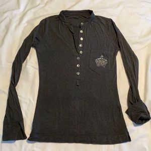 💥💥 Italian Henley tee top button front small